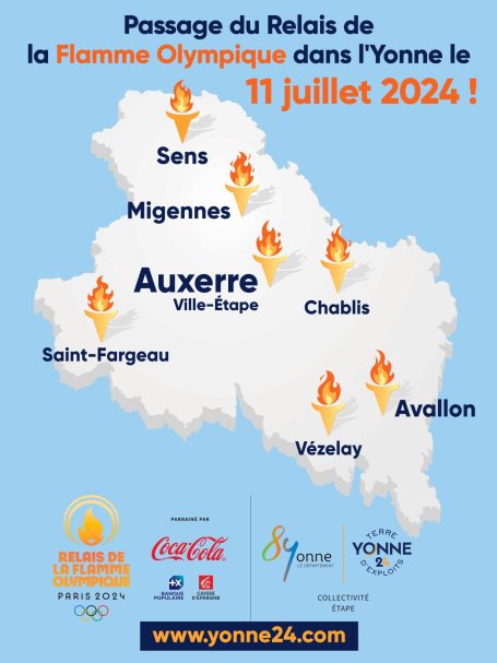Flamme Olympique Yonne 2024