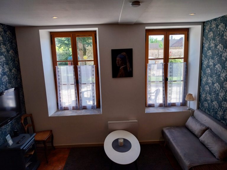 tv canapé salon gite Auxerre 89 Salon du gite la branchoise Auxerre, Joigny, Sens , Migennes, Pontigny, Puisaye, Yonne